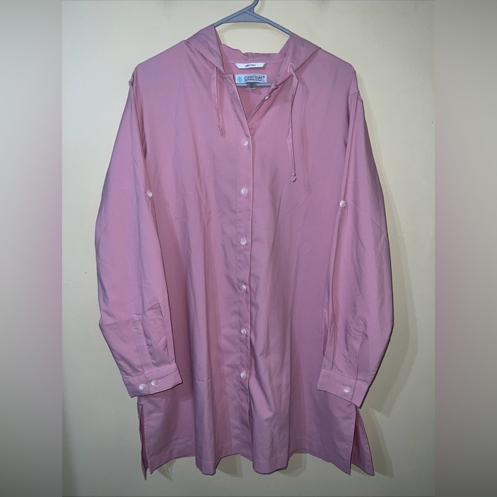 Coolibar Iztapa UPF Protection Beach Shirt Size XL pink